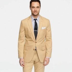 J. Crew Men's Light Tan Two-Button Suit Jacket